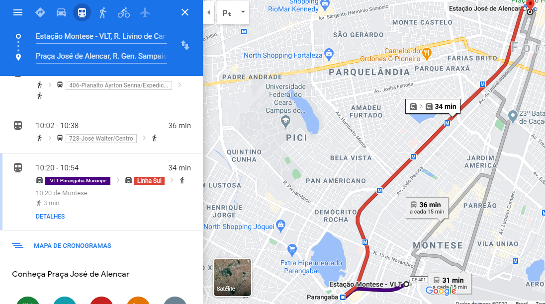 Horários do Metrofor são inseridos no Google Maps e Bing Maps