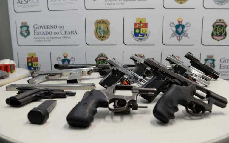 Ceará tem apreensão recorde de armas de fogo no primeiro trimestre de 2025
