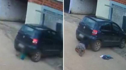 Vídeo: criança de um ano é atropelada acidentalmente pelo pai em Goiás