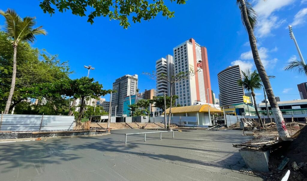 Beira-Mar de Fortaleza: novo Skatepark está com 40% das obras concluídas