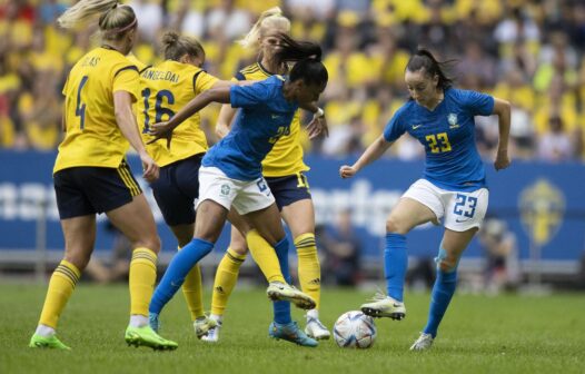 Seleção feminina perde da Suécia, em último jogo antes da Copa América