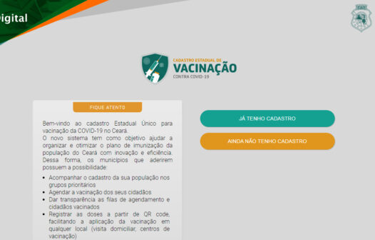 Cadastro de vacinação no Ceará é prorrogado até 11 de abril