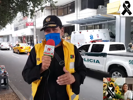 Repórter colombiano noticia ao vivo morte da esposa por covid-19