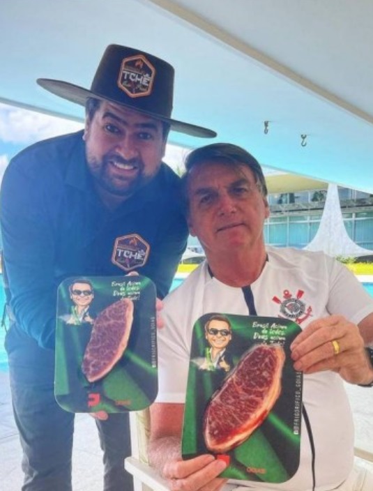 Quilo de churrasco servido em festa de Bolsonaro custa R$ 1.799