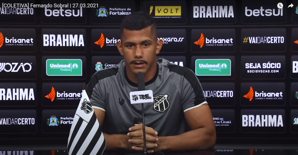 Ceará: Após herdar a camisa 8 de Ricardinho, Fernando Sobral afirma: “Responsabilidade muito prazerosa”