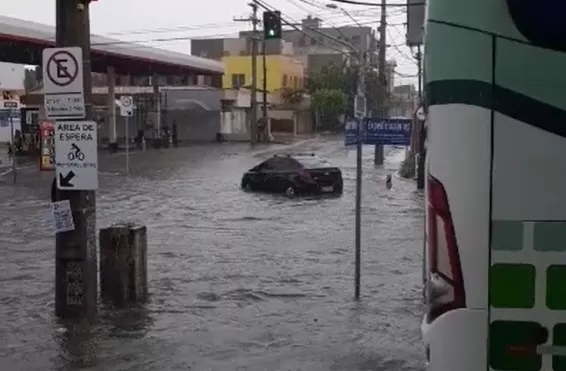 Fortaleza registra chuva com fortes ventos neste sábado (30)