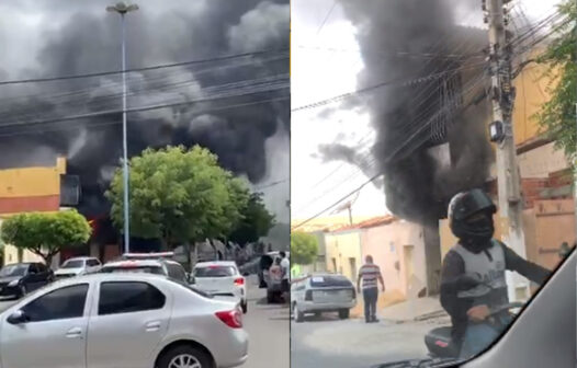 Comércio é destruído por incêndio de grandes proporções em Acopiara, no interior do Ceará