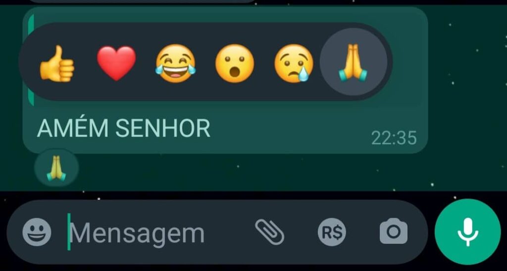 Confira como usar as reações de mensagem no WhatsApp