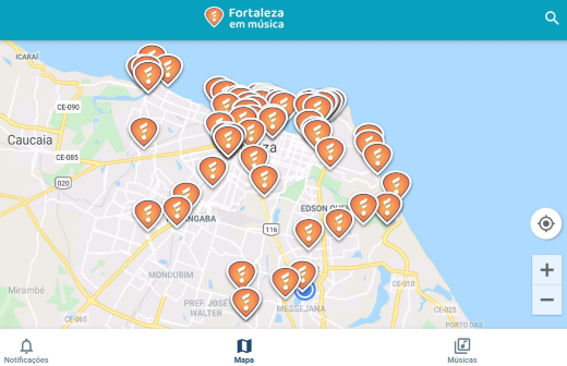 Conheça: pesquisadores apresentam app que mapeia músicas sobre Fortaleza