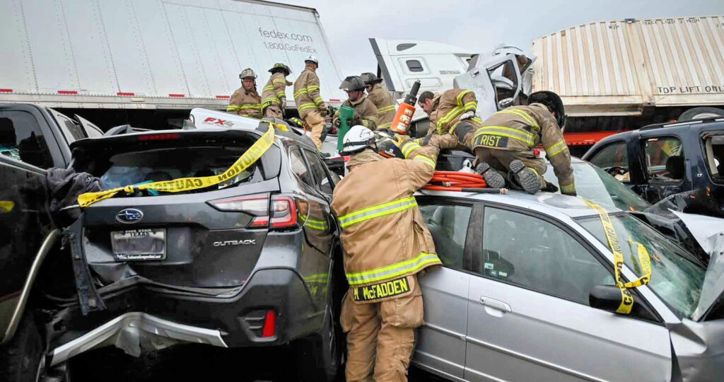 Engavetamento de mais de 70 veículos deixa cinco mortos nos Estados Unidos