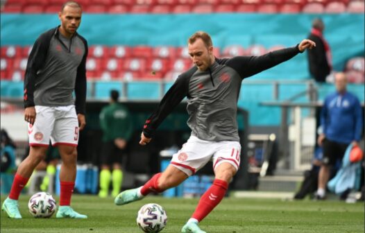 Eurocopa: jogador dinamarquês Eriksen sofre mal súbito em campo, mas passa bem