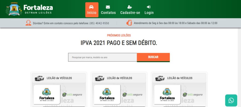 Fortaleza alerta sobre golpe do falso leilão de veículos