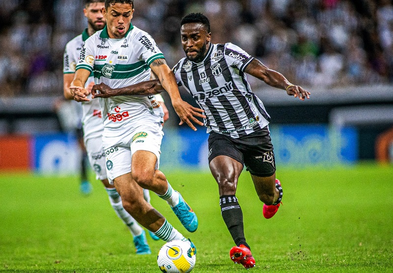 Ceará cede empate para o Coritiba e segue perto do Zona de Rebaixamento do Brasileirão