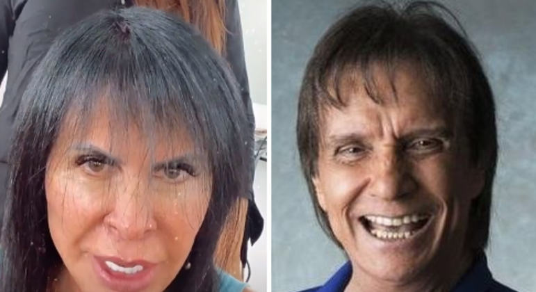 Gretchen mostra cabelo ‘real’ e é comparada a Roberto Carlos