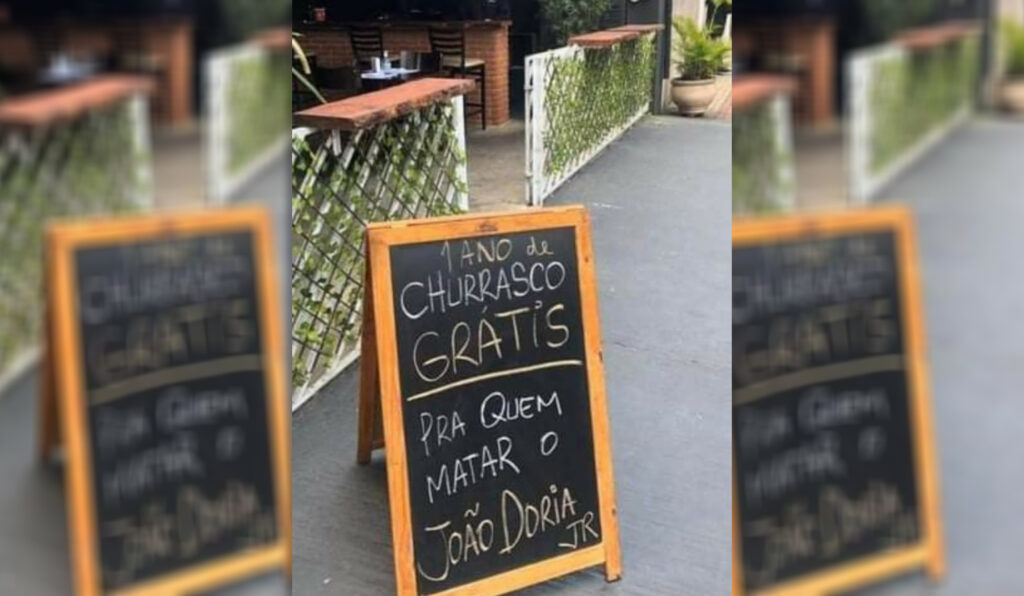 Homem é detido após anunciar “churrasco grátis” para quem matar Dória