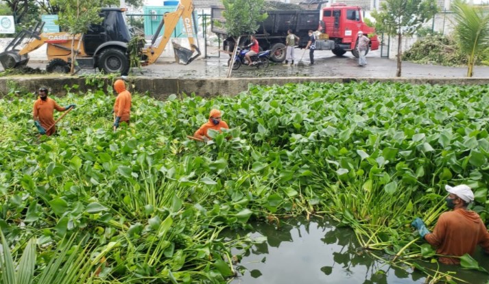 Mais de 83 mil toneladas de lixo são retiradas de canais e lagoas de Fortaleza em 2021