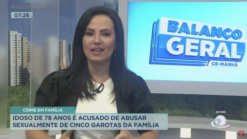 Apresentadora Luciana Ribeiro, da TV Cidade, afiliada à Record TV, revela ao vivo que sofreu abuso sexual