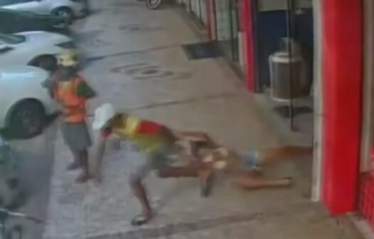 Mulher é arrastada durante assalto a uma casa lotérica em Fortaleza