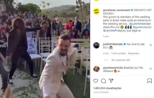 Noivo dança Justin Timberlake em casamento e recebe elogios do cantor