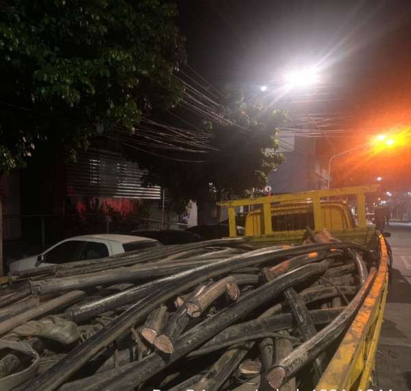 PM apreende três toneladas de fios de cobre no Montese