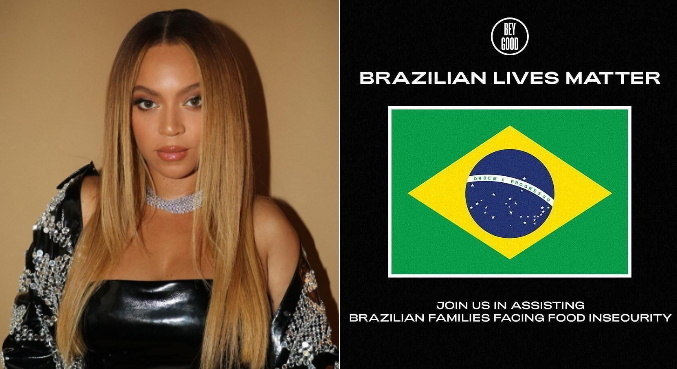 Projeto social de Beyoncé lança campanha contra a fome no Brasil