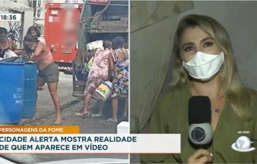 Repórter do Cidade Alerta Ceará se emociona ao contar história de famílias que pegam comida no caminhão de lixo