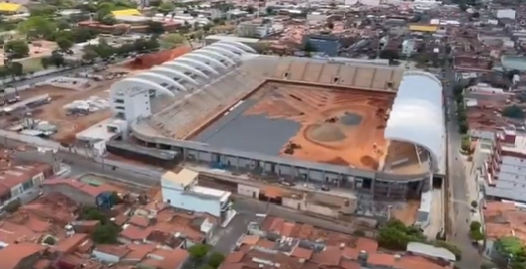 Arena Romeirão chega a 80% de conclusão das obras de modernização