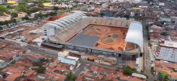 Arena Romeirão chega a 80% de conclusão das obras de modernização