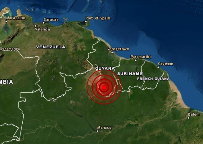 Terremoto da Guyana é sentido em Roraima e Amazonas neste domingo (31)