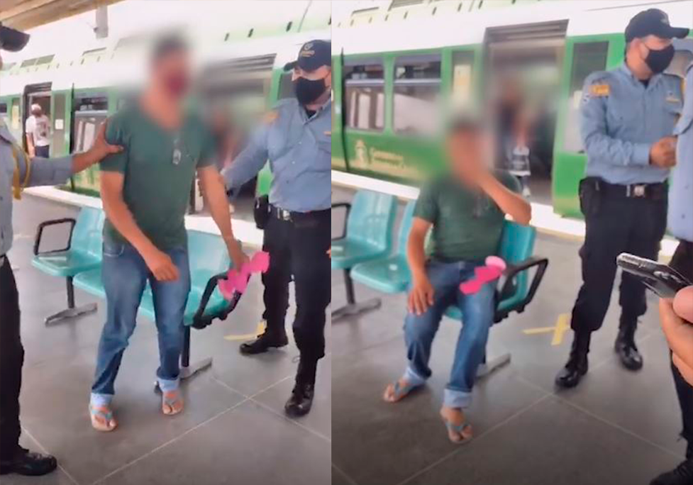 Homem é rendido por seguranças do Metrofor após assediar criança de nove anos