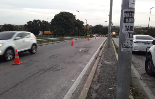 Uma das faixas do viaduto da Oliveira Paiva é liberada na tarde desta segunda (28)