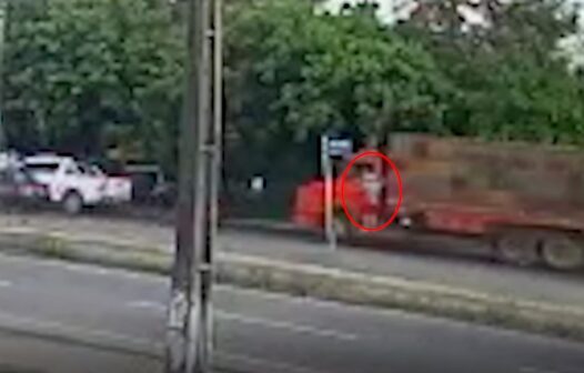 Vídeo: caminhoneiro é abordado, reage a assalto e suspeito é preso