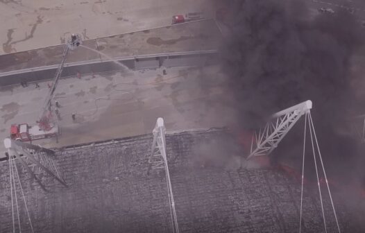 VÍDEO: Imagens de drone facilitaram combate ao incêndio na Arena Castelão