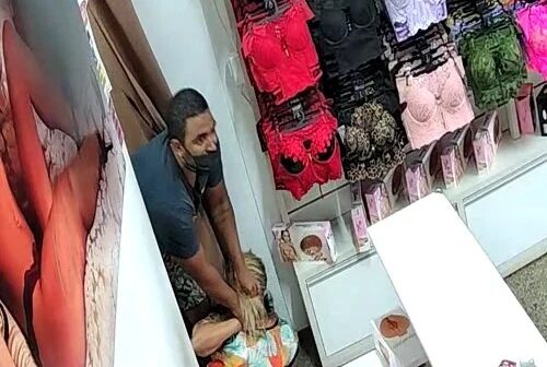 Vídeo: mulher é enforcada ao tentar fugir de estupro em loja de sexshop