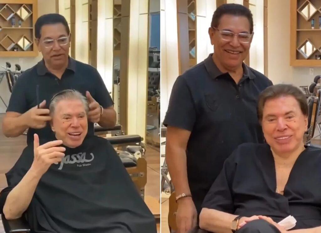 Vídeo Silvio Santos pinta os cabelos e surpreende a web saio um jovem