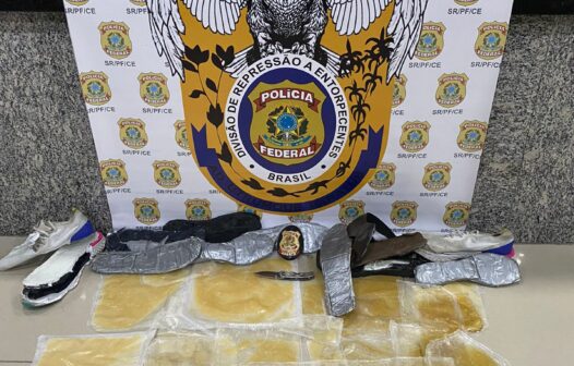 PF prende colombiano com 4 kg de cocaína no Aeroporto de Fortaleza; droga estava escondida nos calçados