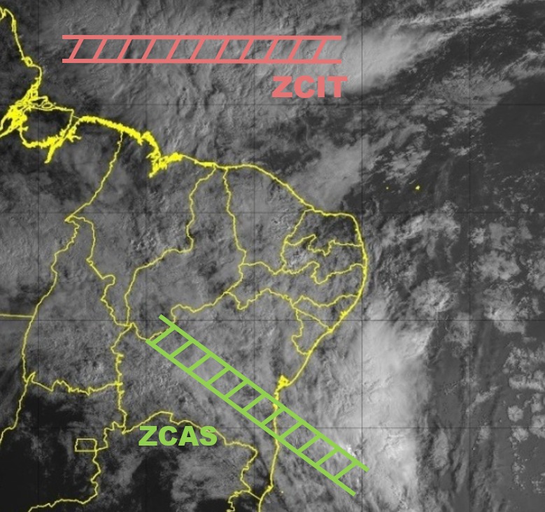 Ceará apresenta condições favoráveis para ocorrências de chuvas intensas, neste domingo (26) e segunda-feira (27)