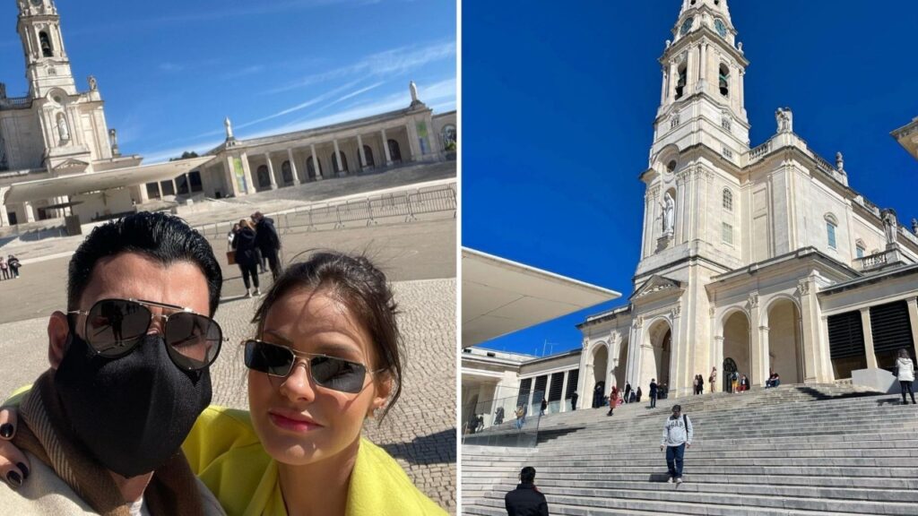 Gusttavo Lima e Andressa Suita visitam Santuário de Fátima em Portugal