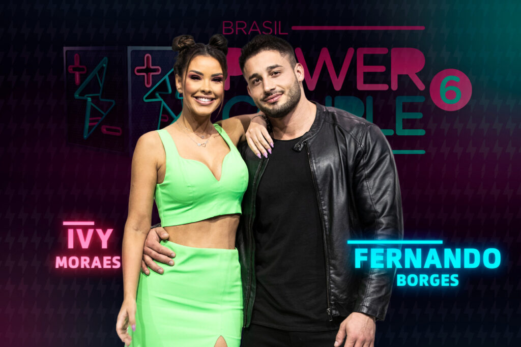 Ivy Moraes e Fernando Borges são participantes do Power Couple Brasil 6