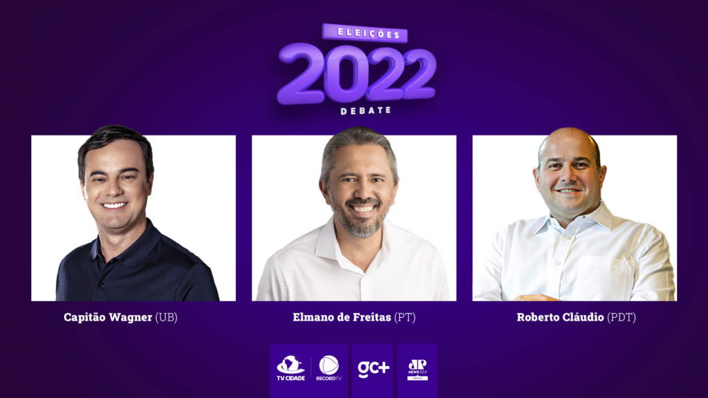 Candidatos ao governo do Ceará se encontram em novo debate do Grupo Cidade de Comunicação nesta segunda-feira (26)