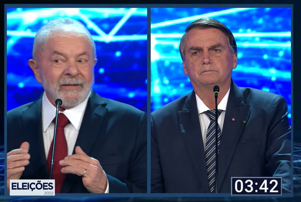 Bolsonaro confronta Lula na primeira oportunidade durante debate