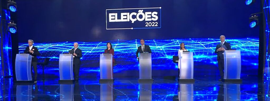 No primeiro debate, presidenciáveis apelam por voto dos mais pobres e de mulheres