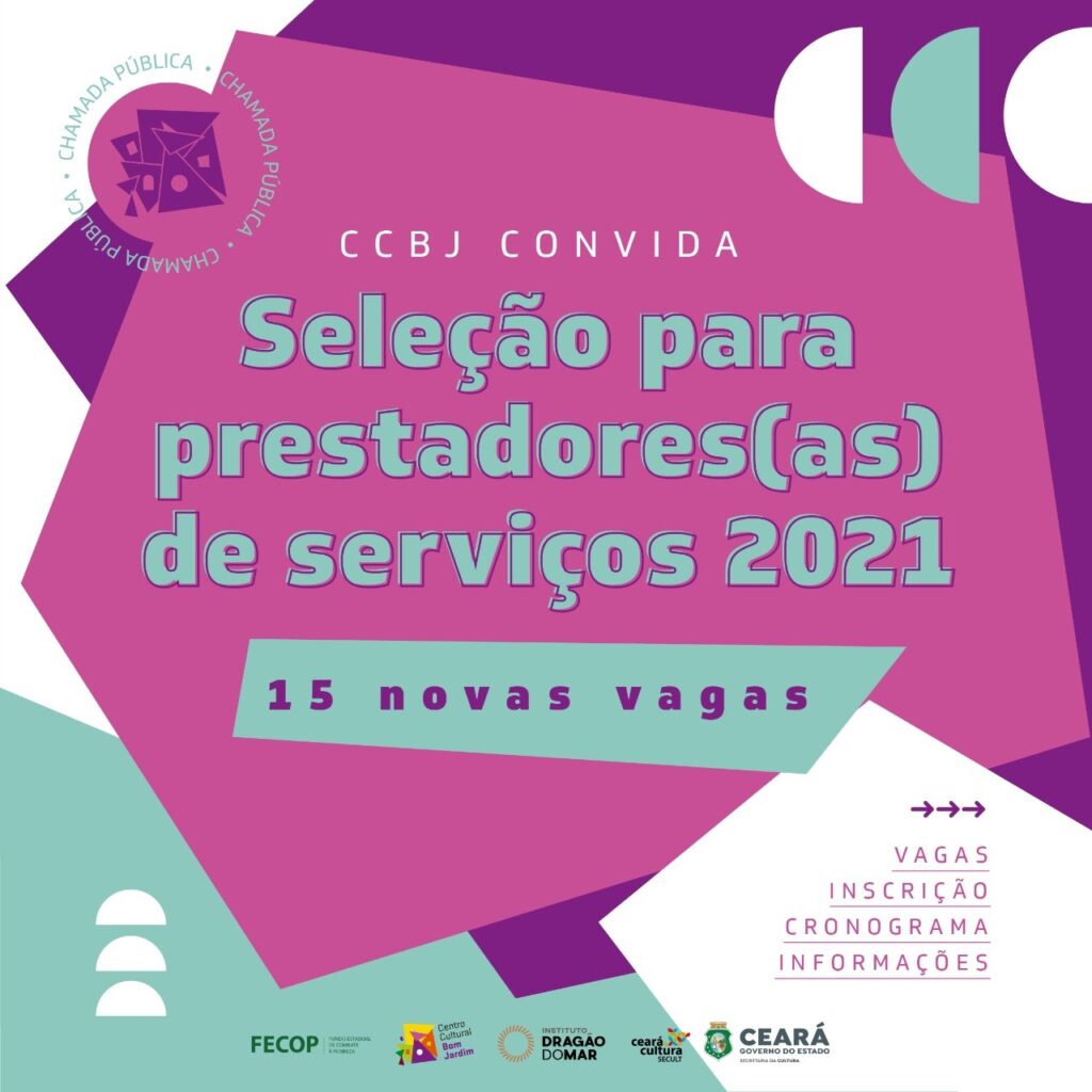 Centro Cultural Bom Jardim abre 15 novas vagas para seleção de prestadores(as) de serviços 2021