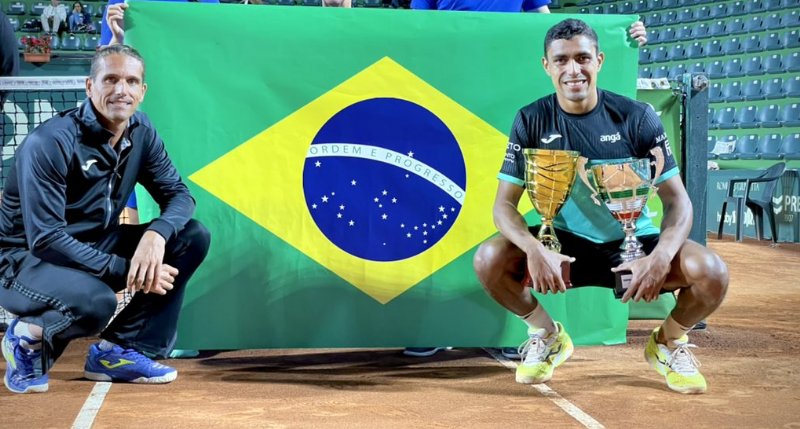 Tenista cearense Thiago Monteiro é campeão em torneio de challenger na Itália