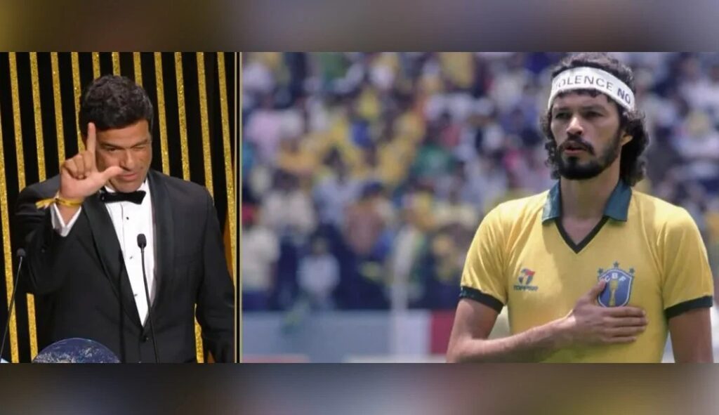 Raí fala de Sócrates e faz o ‘L’ na Bola de Ouro, em Paris