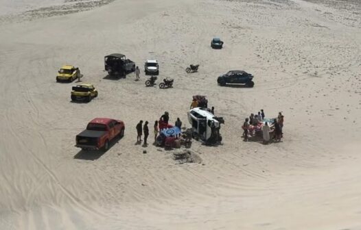 Turista morre e 6 ficam feridos após acidente de carro em dunas Ceará