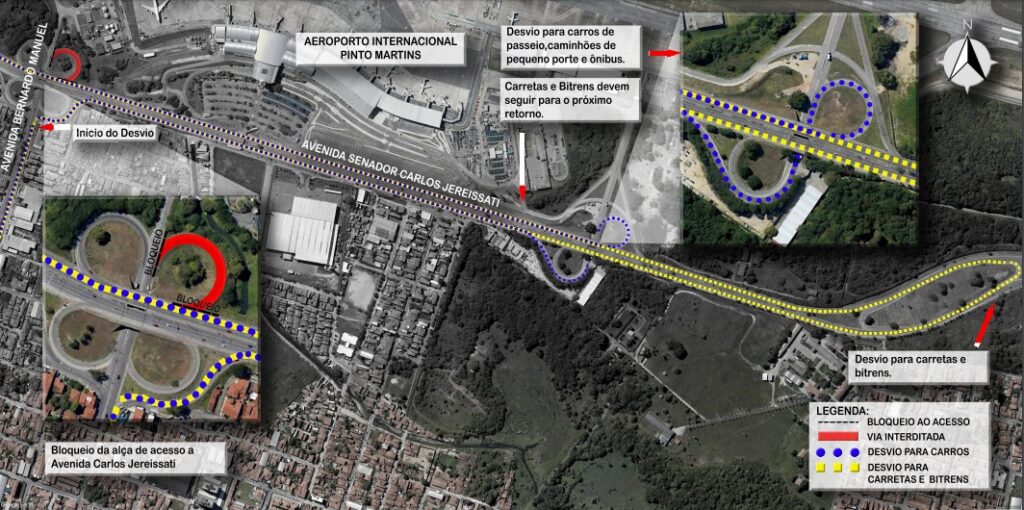 Alça de acesso à Avenida do Aeroporto será desativada; confira as mudanças