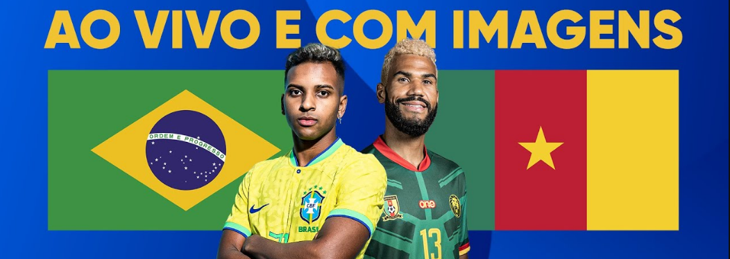 Assista ao vivo Brasil x Camarões hoje, sexta-feira (2), pela Copa do Mundo  2022