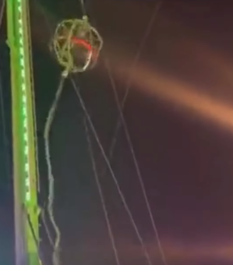 Jovens vivem momento de tensão após cabo de brinquedo romper