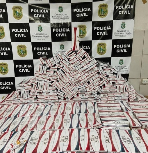 Carga de meio milhão de cigarros contrabandeados é apreendida em Paracuru